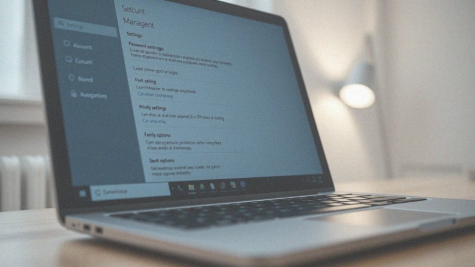 Jakie opcje zarządzania kontem dostępne są w systemie?