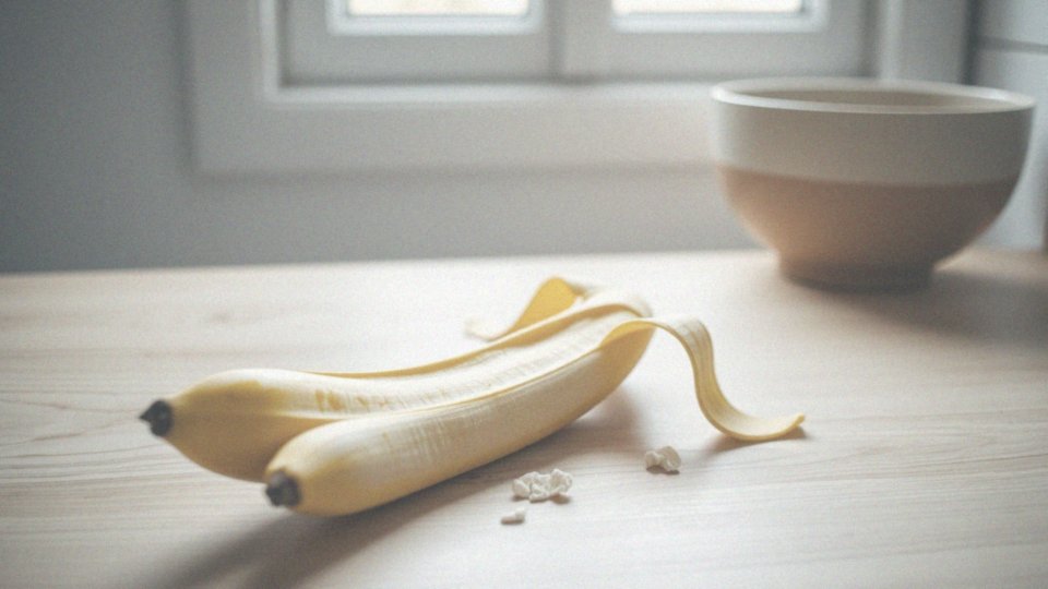 Jak różni się waga banana ze skórką i bez skórki?